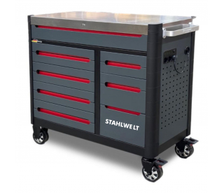 Stahlwelt Chariot à outils plan de travail en acier inoxydable